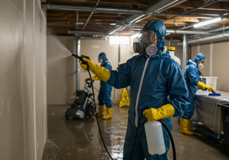 Basement Sanitization and Antimicrobial Treatment process in Maysville, KY