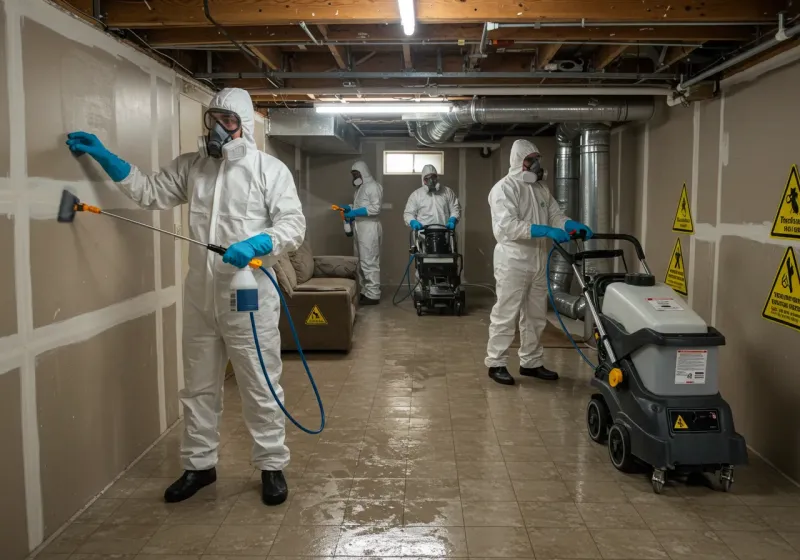 Basement Moisture Removal and Structural Drying process in Maysville, KY